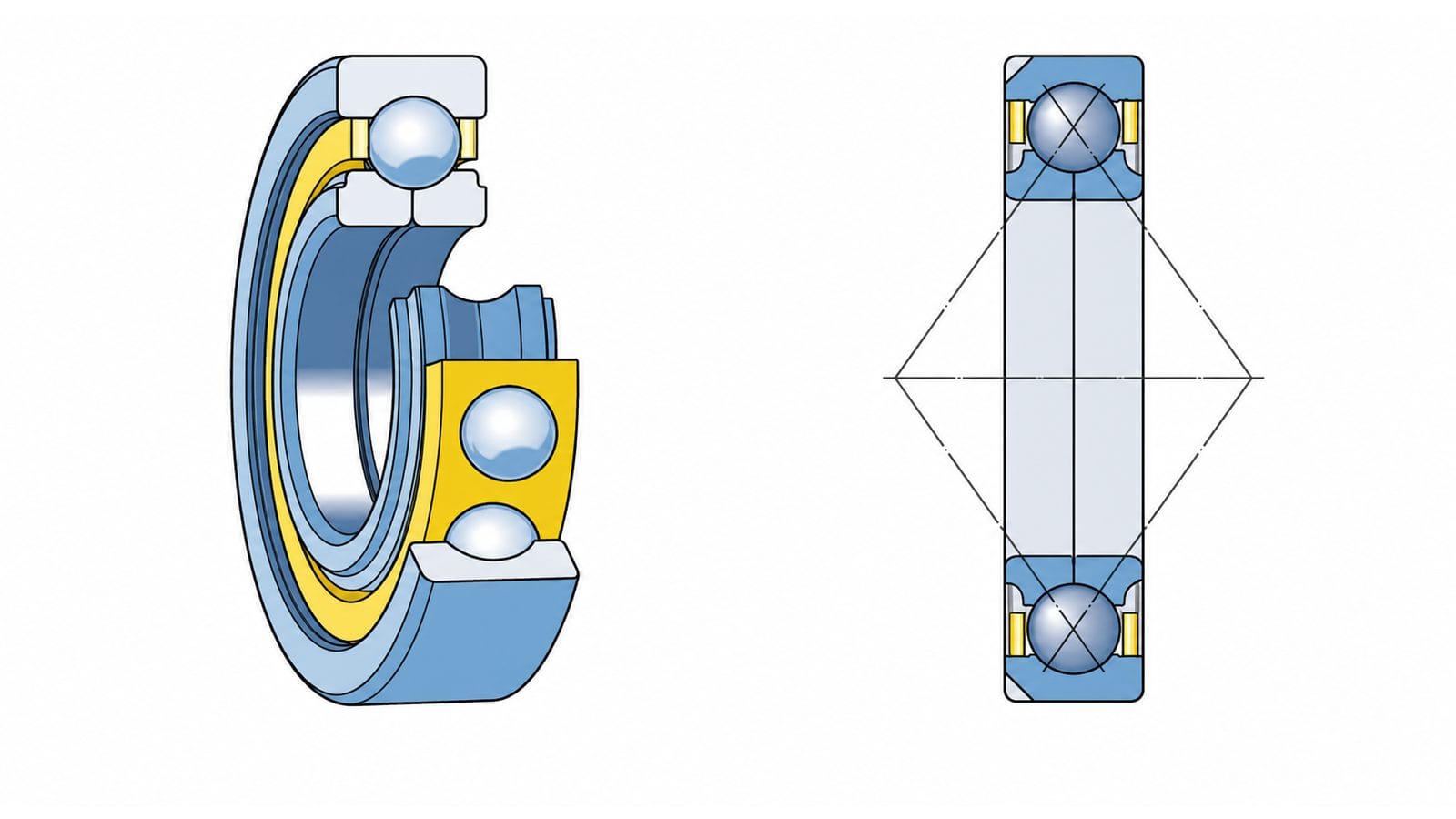 Can One Four-Point Contact Bearing Replace Two Angular Contact Bearings?